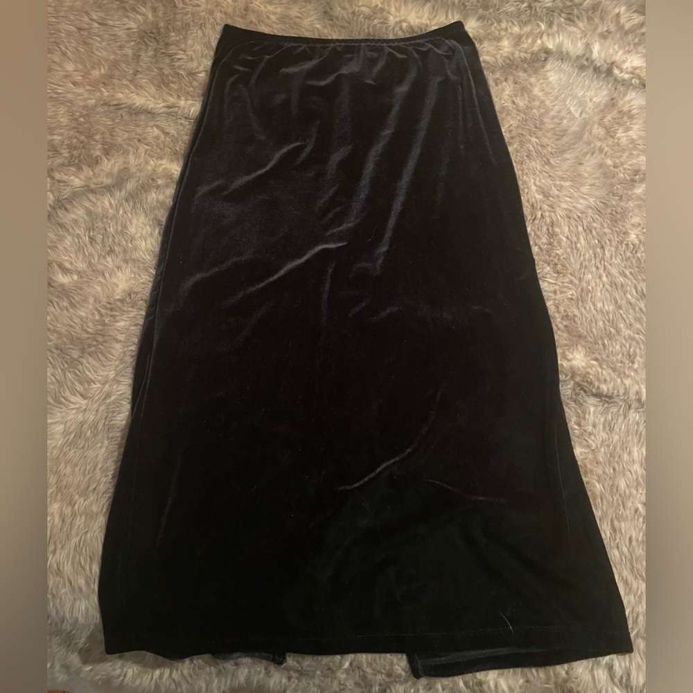 Vintage Velvet Skirt Medium Slit in the Back